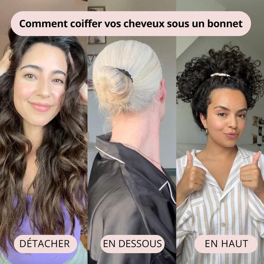 Bonnet en Satin – Protège les Cheveux, Réduit les Frisottis et Maintient l’Hydratation