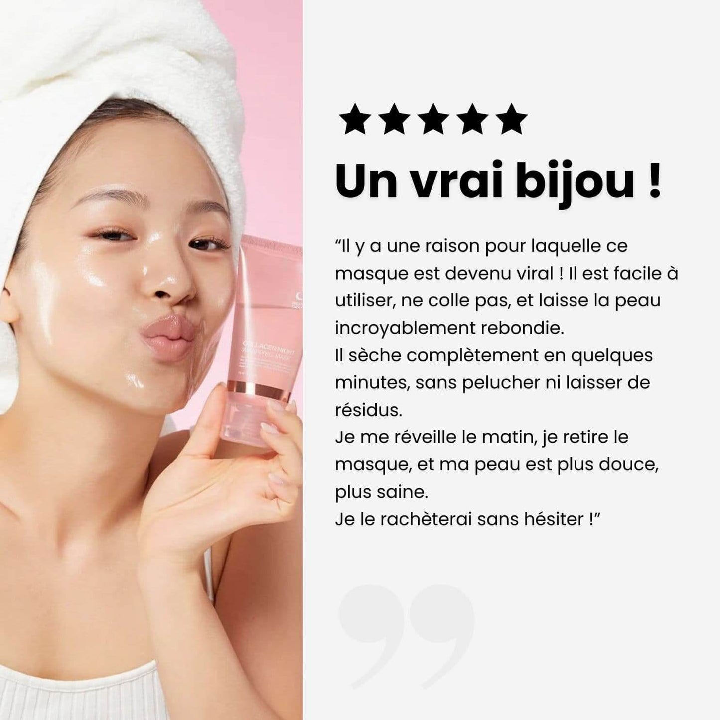 Masque Visage Coréen au Collagène – Hydratant, Raffermissant et Éclat du Teint