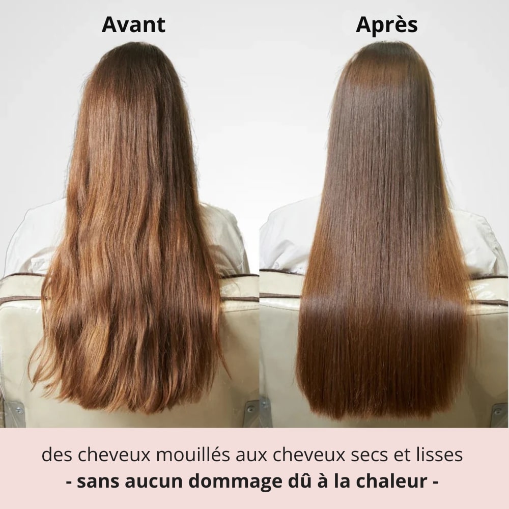 Lisseur Séchant 2 en 1 – Cheveux Lisses et Brillants en Quelques Minutes