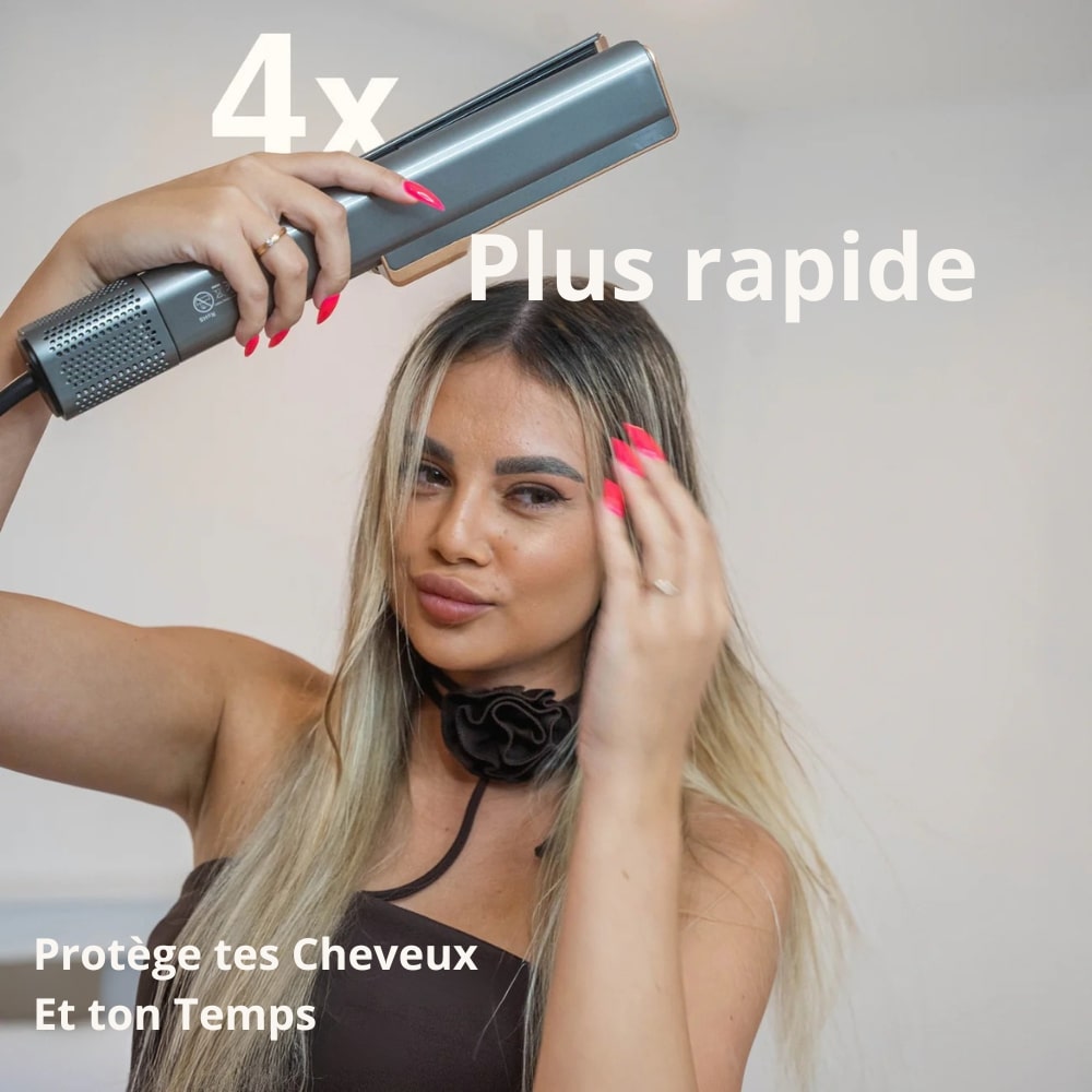 Lisseur Séchant 2 en 1 – Cheveux Lisses et Brillants en Quelques Minutes