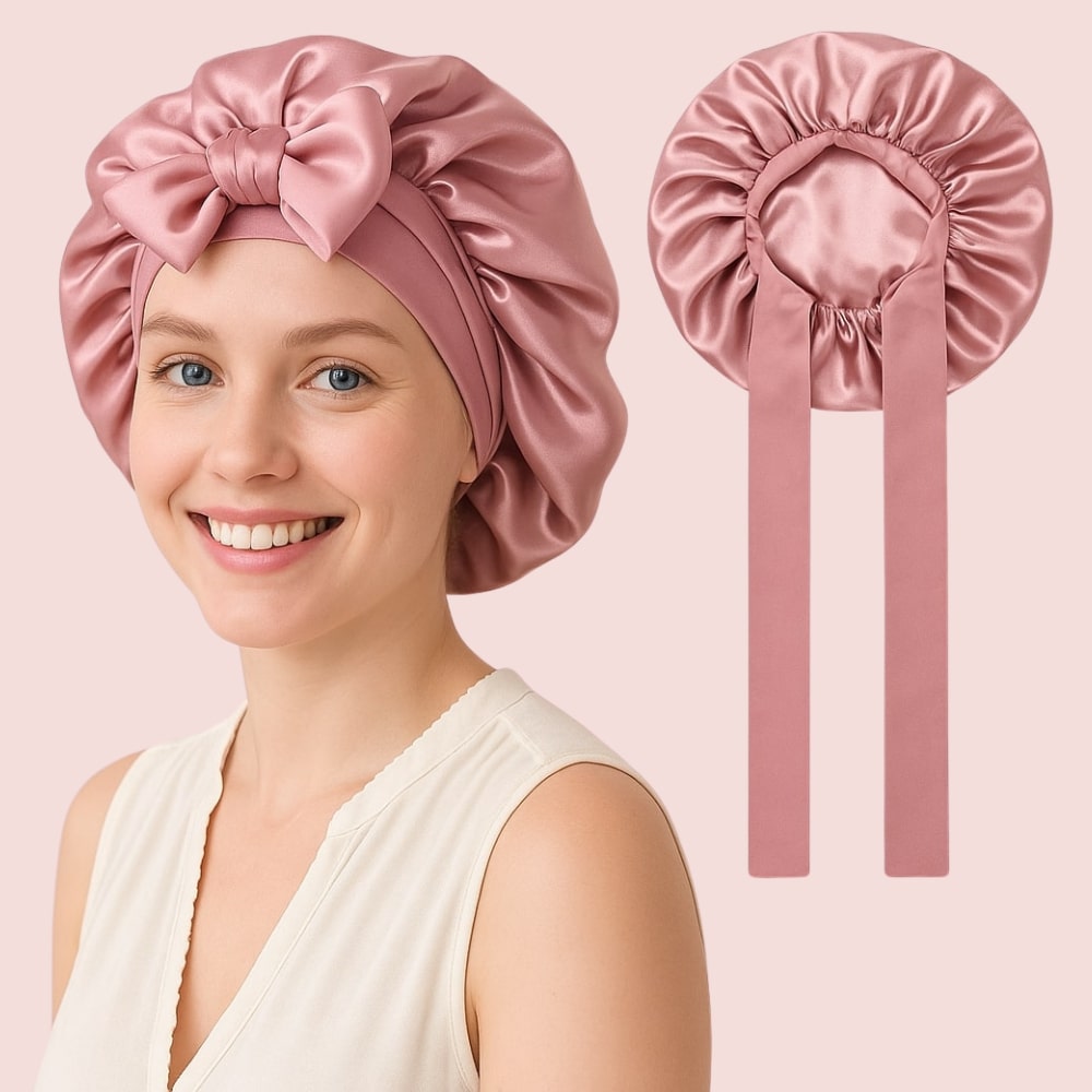 Bonnet en Satin – Protection Cheveux & Anti-Frisottis Nuit✨