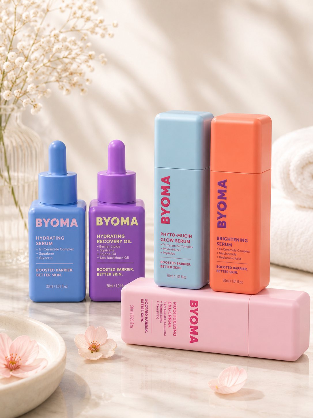 ✨ BYOMA Crème Gel Triple Réparation à la Niacinamide – Hydratation & Éclat du Teint