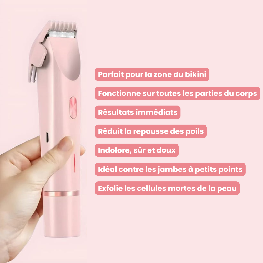 Tondeuse 2-en-1 pour le Maillot et le Visage – Épilation Précise et Douce