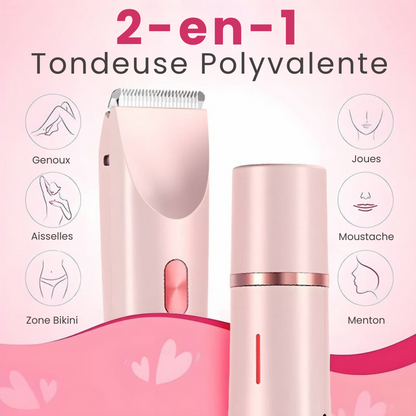 Tondeuse 2-en-1 pour le Maillot et le Visage – Épilation Précise et Douce